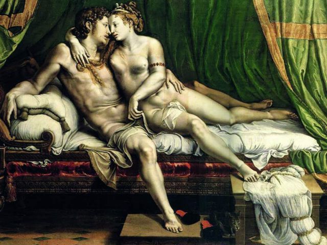 «Due amanti» di Giulio Romano (particolare)