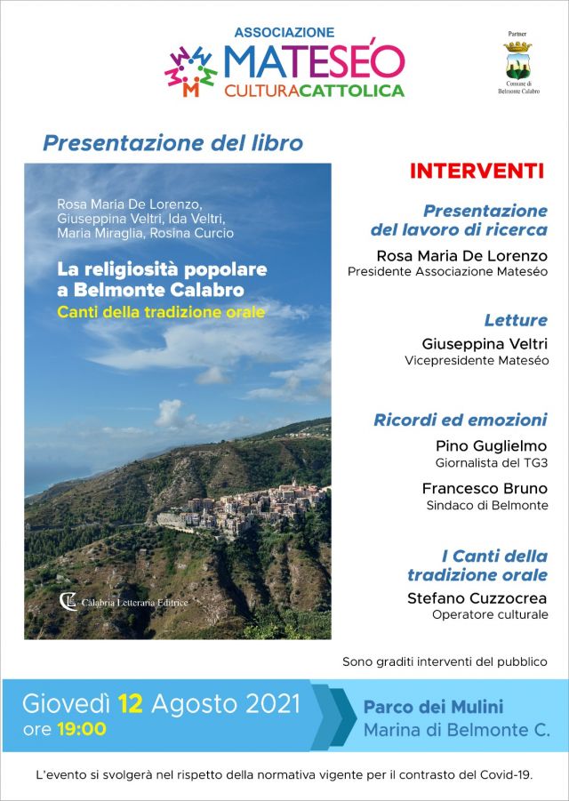 La religiosità popolare a Belmonte Calabro - Locandina presentazione libro