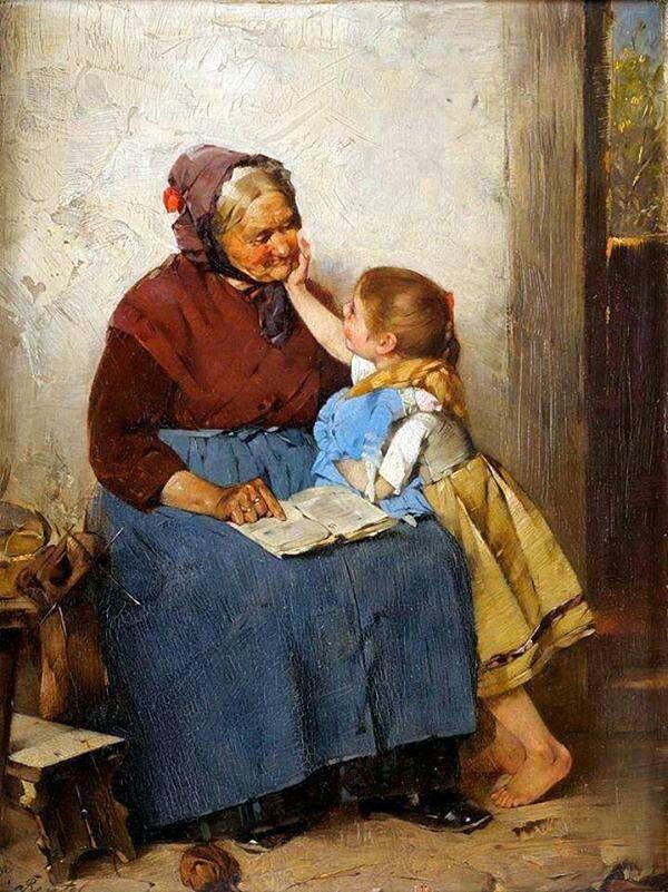 Max Rentel (Germany, 1850 - 1911)  Grandma is the best