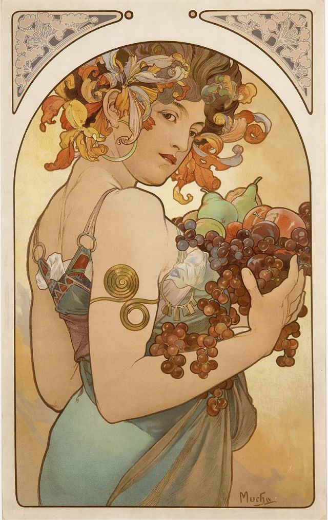 Alfons Mucha, Frutta, 1897
