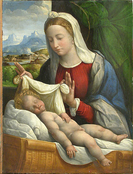 Il sonno di Cristo Bambino 1500 / 1550 (1a metà del XVI secolo) Garofalo (Benvenuto Tisi, detto Il) Italia , Scuola di