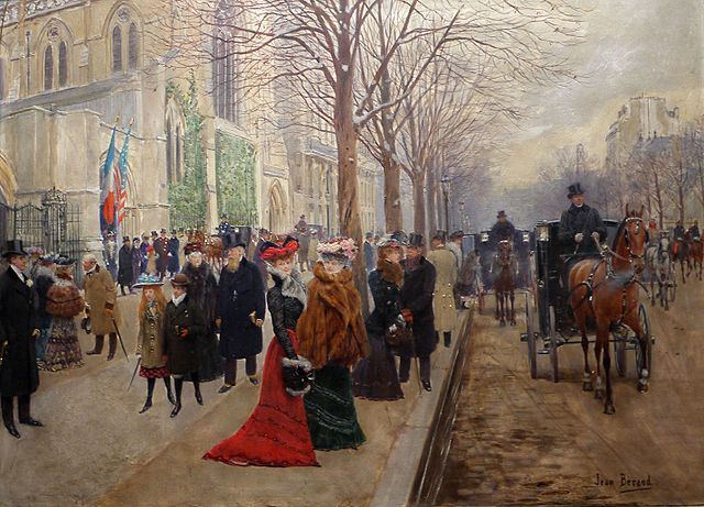 Dopo l’ufficio alla chiesa della Santa Trinità (1900) – Jean Béraud – Museo Carnavalet, Parigi