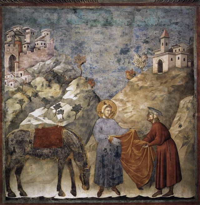 Dono del mantello - Giotto