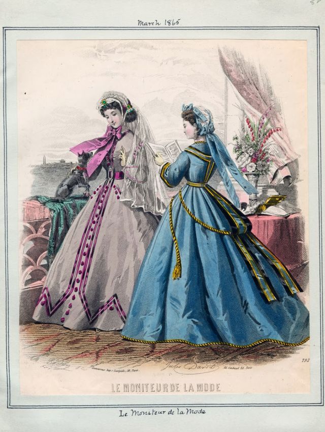 Le Moniteur de la Mode, March 1865. LAPL Visual Collections