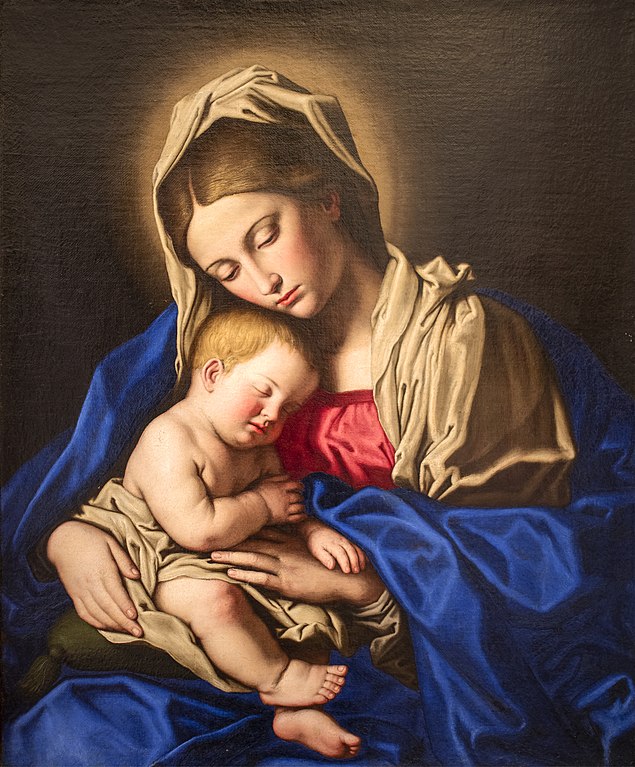 Madonna col Bambino. Dipinto di Sassoferrato