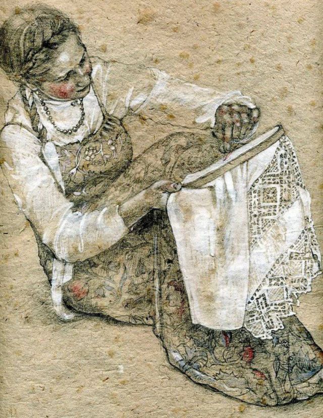 Masha Kurbatova 1969 - Russian Illustrator, watercolor