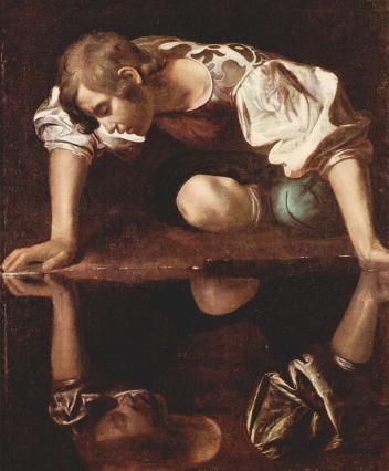 Narciso, Caravaggio 1597-1599, olio su tela, Galleria Nazionale d'Arte Antica - Roma