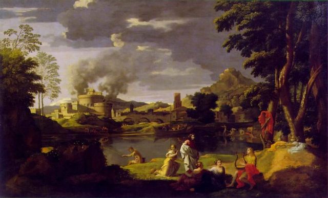 Nicolas Poussin - Paesaggio con Orfeo e Eurydice