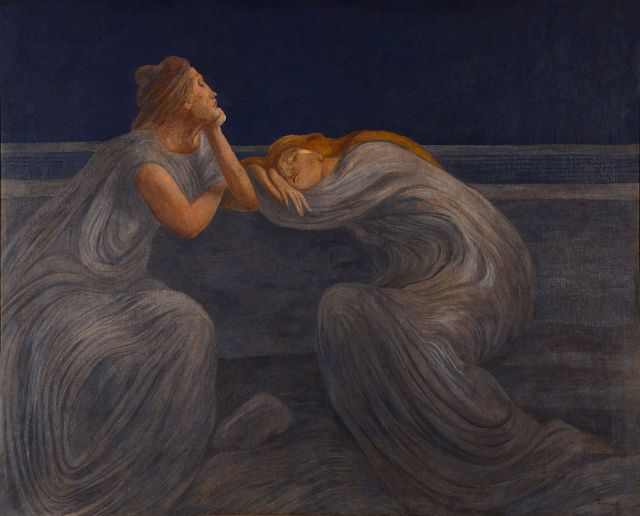 Previati, Gaetano (1852-1920) - Notturno (Il silenzio)