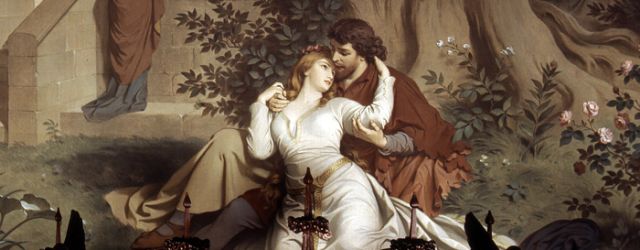 Tristano e Isotta. Dipinto murale nella camera da letto, August Spiess, 1881 (particolare)