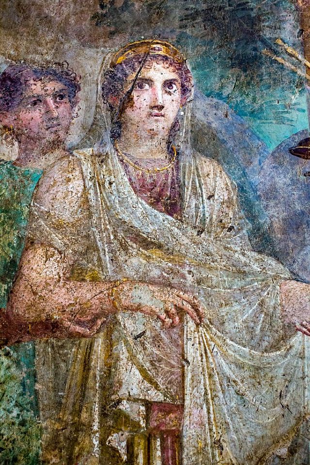 Hera su un antico affresco di Pompei