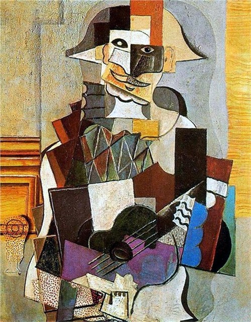 Arlecchino con chitarra di Pablo Picasso