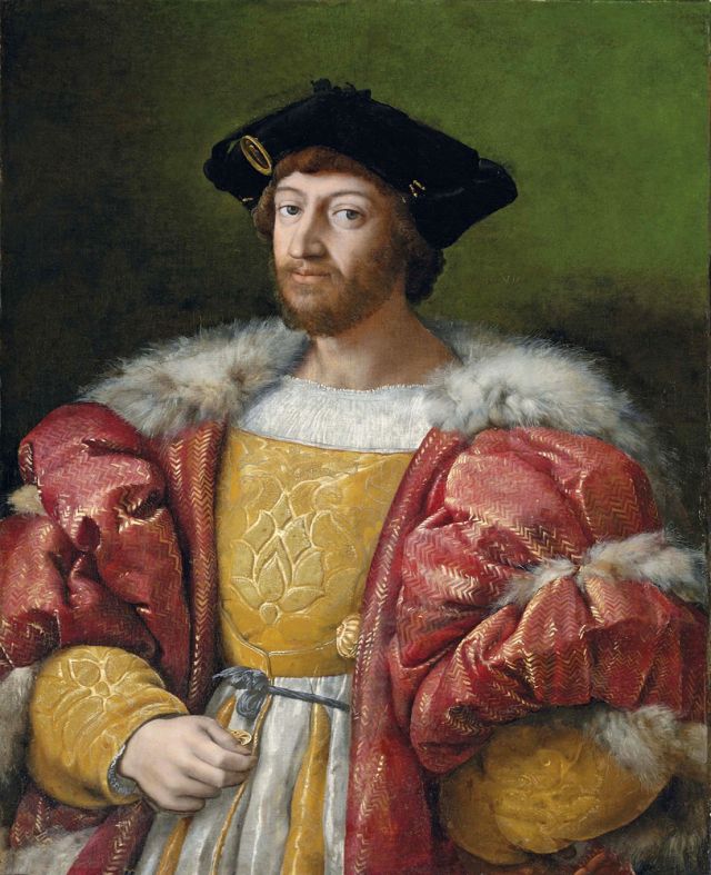 Ritratto di Lorenzo de' Medici, duca di Urbino ad opera di Raffaello Sanzio, olio su tela