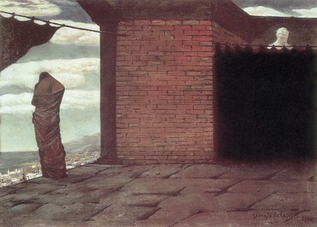 Giorgio de Chirico, Enigma dell’oracolo, 1910. Olio su tela