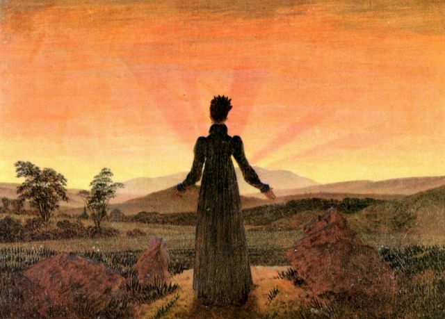 Woman in Front of the Setting Sun by Caspar David Friedrich