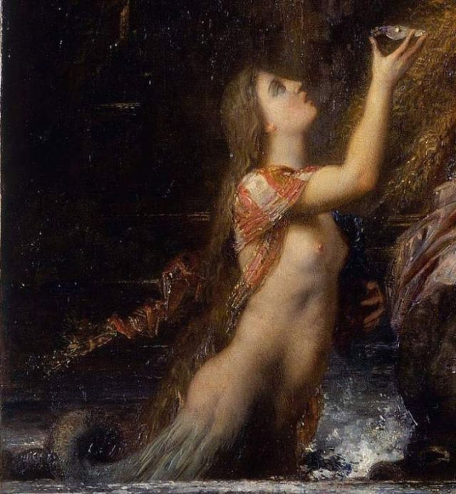 Gustavo Moreau, La nascita di Venere (dettaglio)